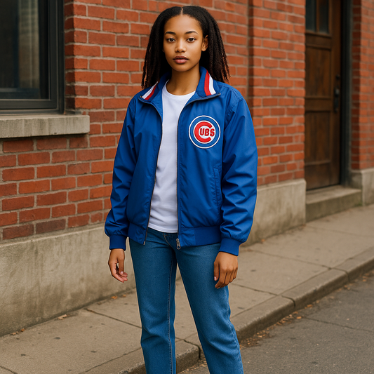 Vintage Chicago Cubs Windbreaker Jacket – Size Medium