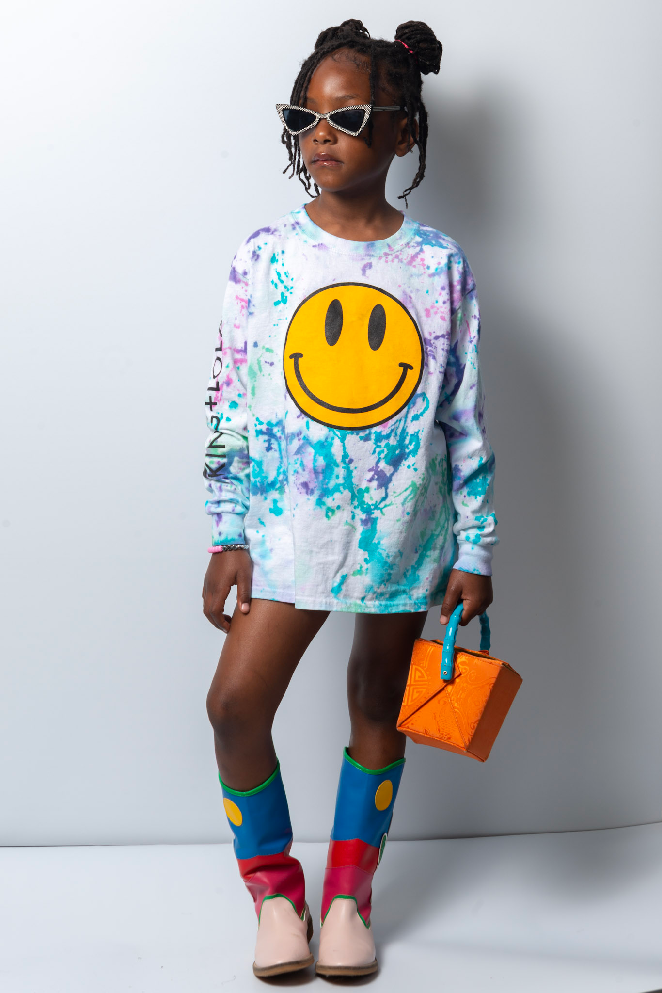 All Smiles - Tye- Dyed King and Lola T-Shirt