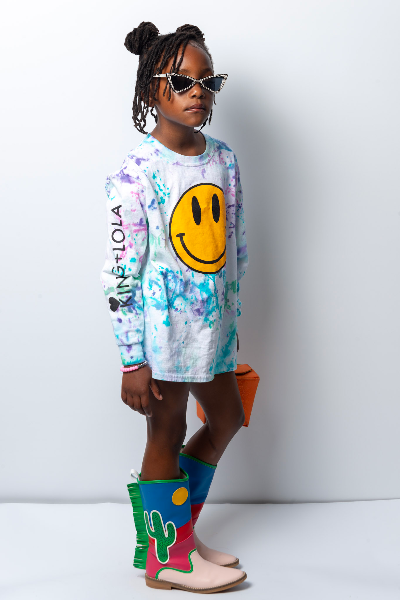 All Smiles - Tye- Dyed King and Lola T-Shirt