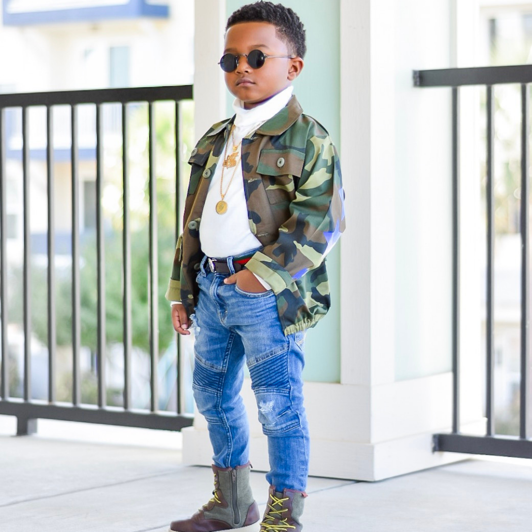 Kids camo 2025 bomber jacket