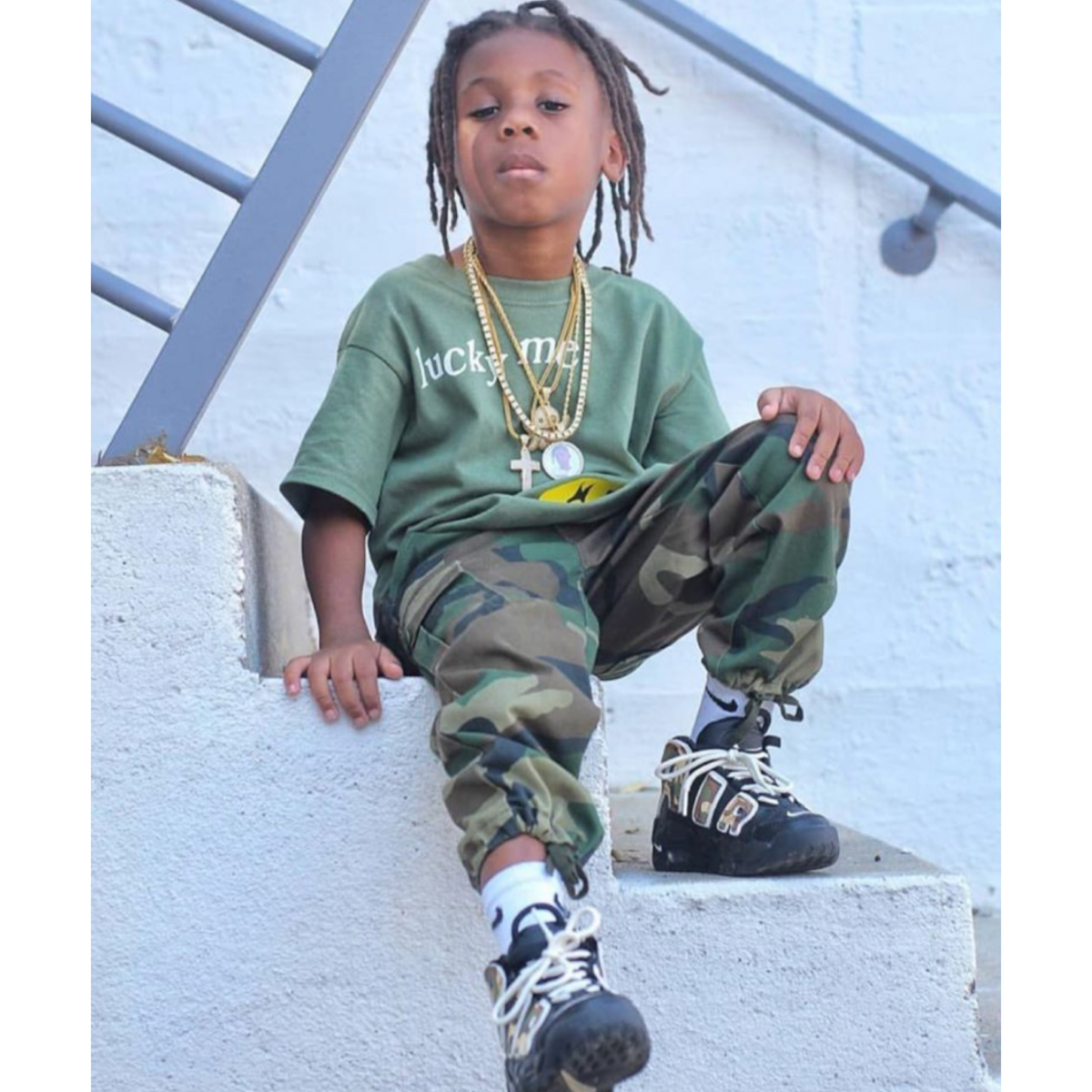 Boy army deals fatigue cargo shorts