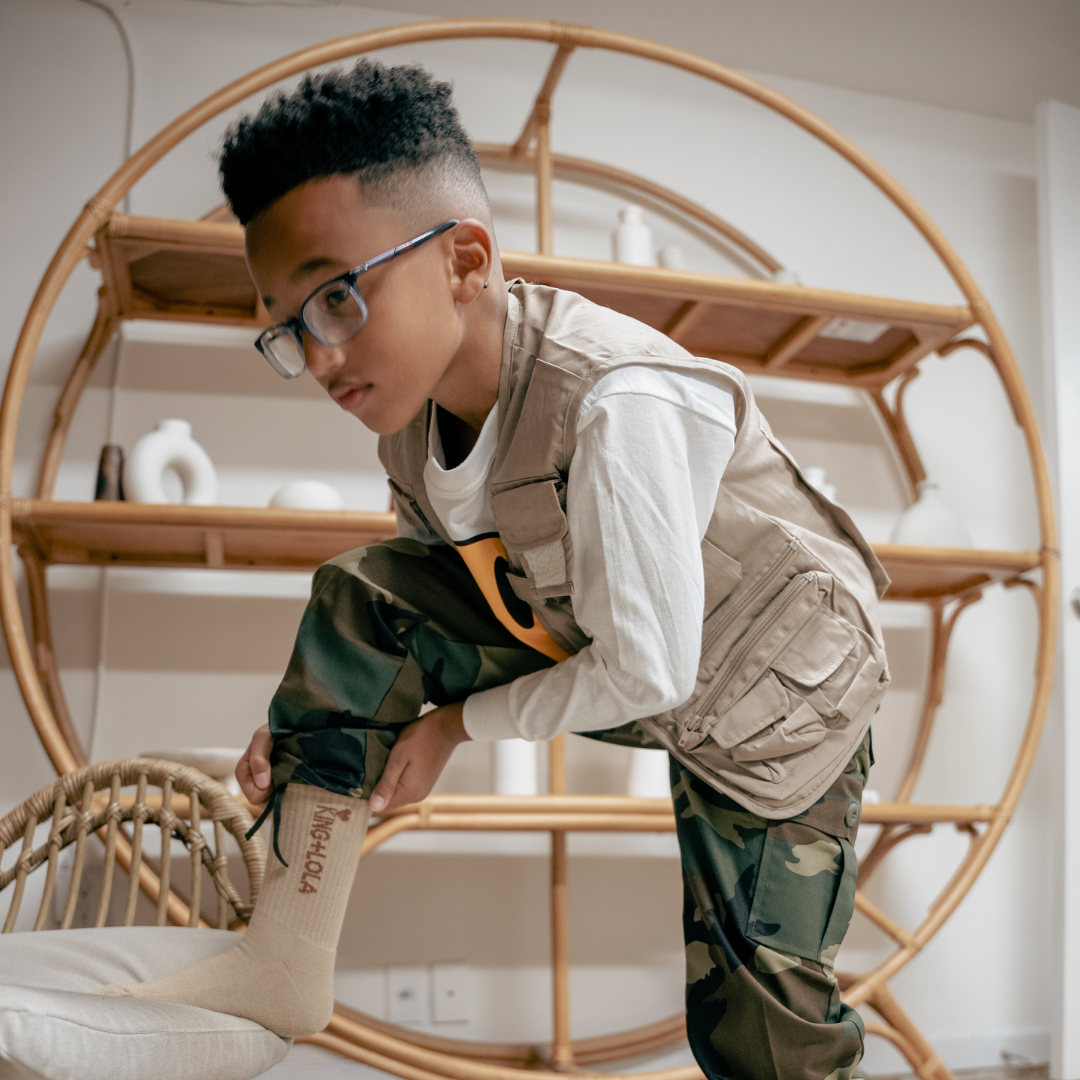 Kids Utility Travel Vest Tan/Khaki