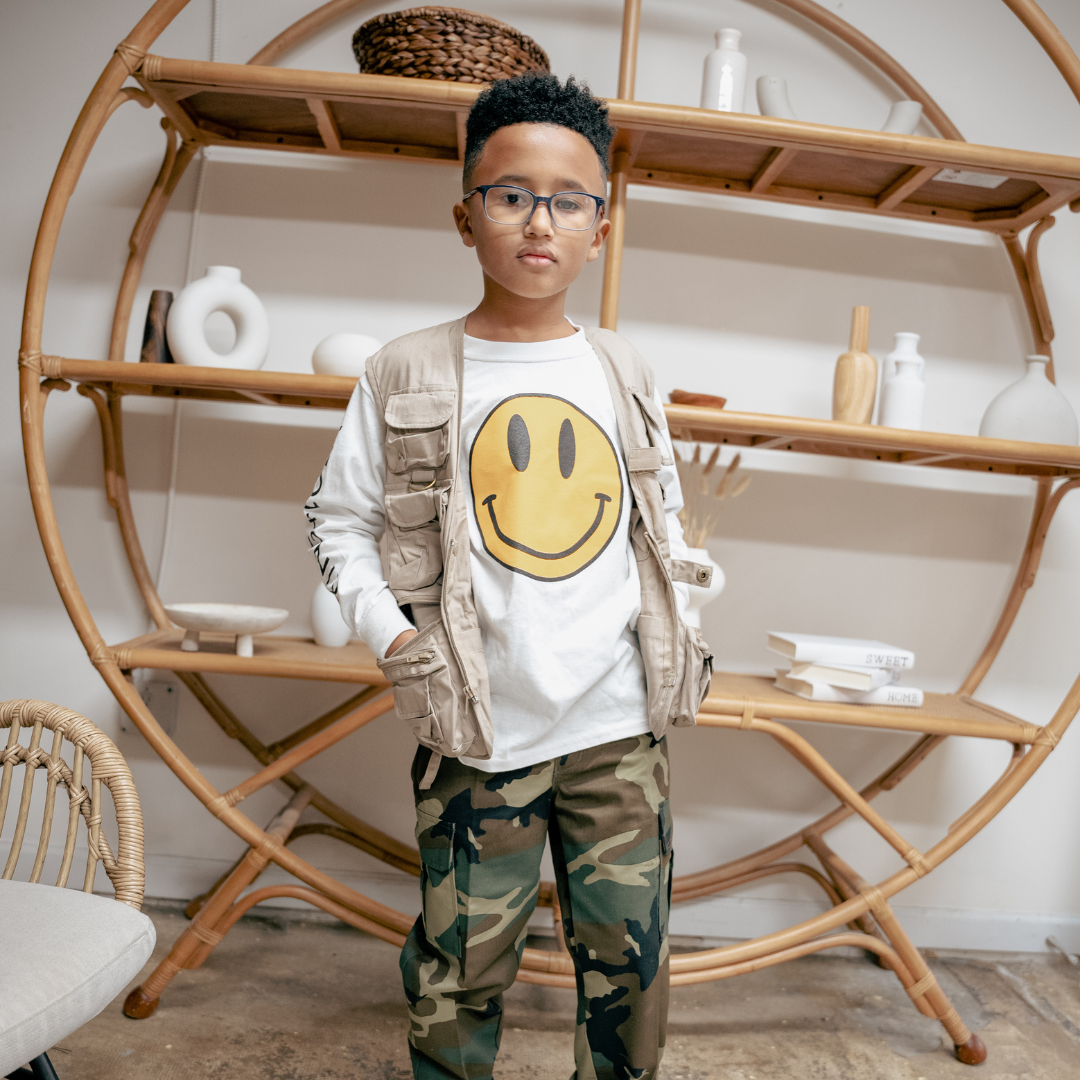 Kids Utility Travel Vest Tan/Khaki