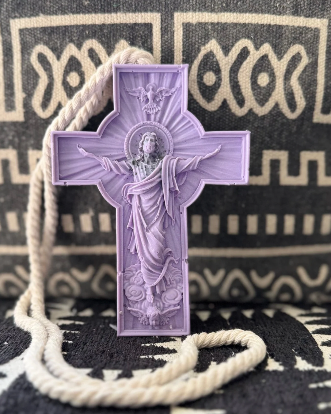 Soap-on-a-Rope Cross – Handmade • Boho Luxe • Meaningful Gift