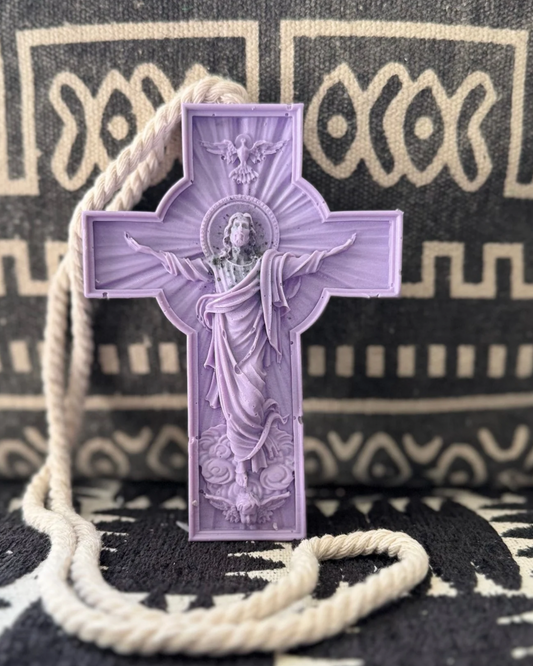 Soap-on-a-Rope Cross – Handmade • Boho Luxe • Meaningful Gift