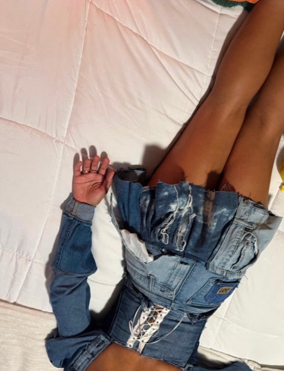 Denim Clouds Skirt