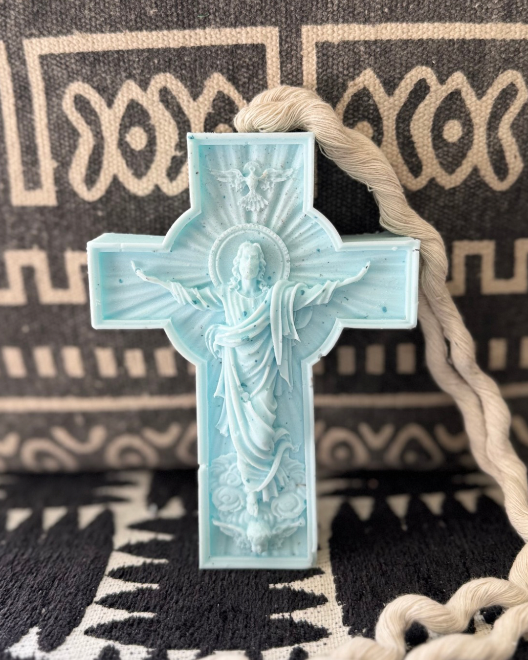 Soap-on-a-Rope Cross – Handmade • Boho Luxe • Meaningful Gift