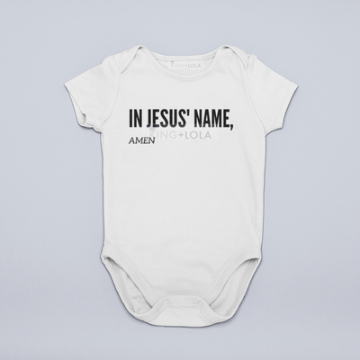 In Jesus' Name - Amen Baby Onesie - Unisex baby t shirt - KingandLola