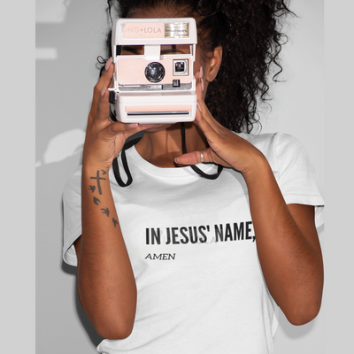 Short Sleeve T-Shirt Tank - In Jesus Name Amen - KingandLola